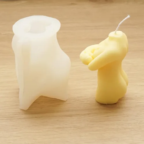 Vista 2 de Moldes de silicona para bebés y retratos, moldes de fundición de resina y jabón 3D, suministros para hacer velas Baby-feeding