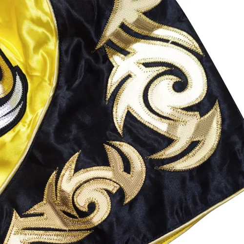 Vista 5 de Pantalones cortos de Muay Thai para niños (4 años a 10 años) para boxeo, kickboxing, artes marciales mixtas, entrenamiento para niños y niñas