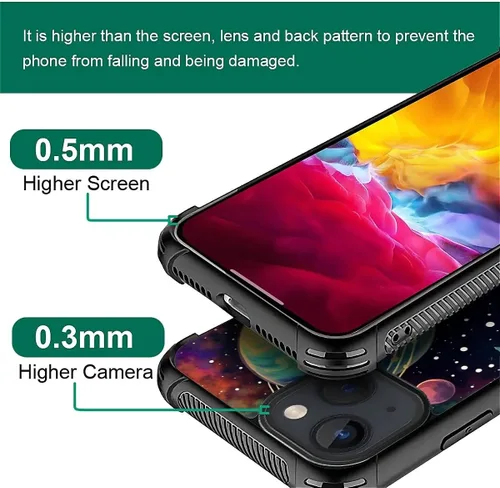Vista 835 de Funda compatible con iPhone 15, diseño de elefantes africanos, diseño increíble a prueba de golpes, antiarañazos, carcasa trasera de policarbonato