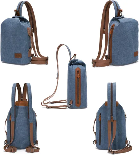 Vista 5 de KL928 Sling Bag - Small Crossbody Backpack Shoulder Casual Daypack Multipurpose Rucksack for Men Women