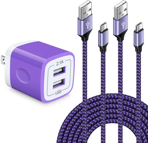 Vista 7 de Cargador de pared USB, adaptador de cargador de 2.1 A con cable de carga rápida de 6 pies para Motorola Moto Razr 2024, Moto G 5G 2024/Edge 2024