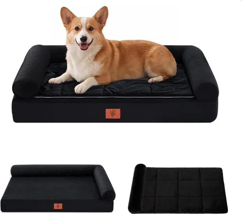 Vista 31 de GTPLAYER Dog Bed, Egg-Crate Foam Pressure Relief with Waterproof Washable Pet Bed 23.6" with 2-in-1 Cooling/Warming Pad, Non-Slip Bottom, Detachable