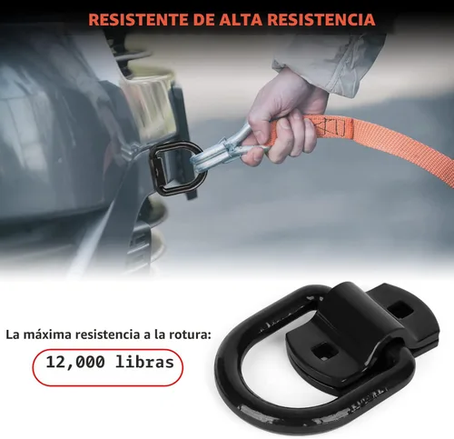 Vista 6 de AUTOBOTS Anillo en D forjado resistente atornillable de 1/2 pulgada, ganchos de anclaje de amarre de resistencia a la rotura de 12,000 libras