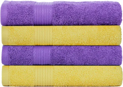 Vista 34 de Ample Decor Juego de 12 toallas de baño de 600 GSM, 100% algodón, 4 toallas de baño, 4 toallas de mano, 4 paños de lavado, absorbentes y suaves