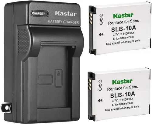 Vista 5 de Kastar SLB-10A Cargador de batería de pared AC Reemplazo para Samsung SLB-10A EC-WB700ZCPSCN Batería, Samsung SBC-10A Cargador, Samsung WB750