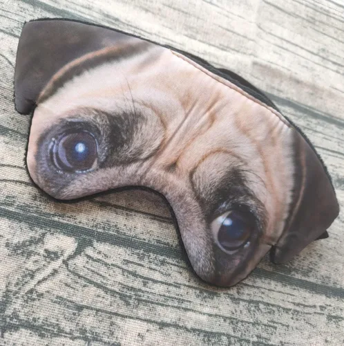 Vista 6 de Máscara de ojos para dormir divertida con diseño de animales en 3D para hombres y mujeres, máscara de felpa suave para dormir con los ojos vendados