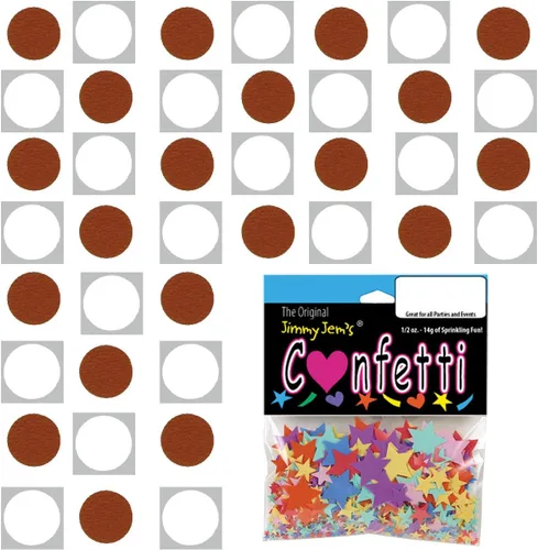 Vista 105 de Confetti Circle 1/4" Negro, Azul Marino Combo - 2 bolsas de media onza (1 oz) (8550/9971)