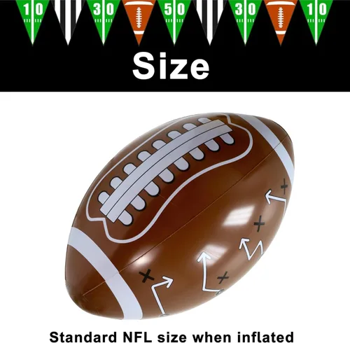 Vista 6 de GiftExpress 12 piezas de balones de fútbol americano inflables de 16" para el día del juego y como obsequio de fiesta, decoraciones de fiesta