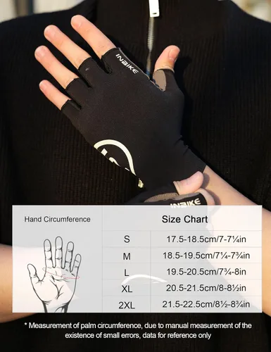 Vista 6 de INBIKE Guantes de ciclismo para hombres y mujeres, guantes de bicicleta transpirables ligeros de medio dedo, guantes de ciclismo de montaña