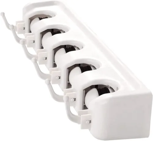 Vista 8 de CHILDWEET Soporte para escobas y fregonas, organizador de pared para colgar en la pared, organizador de escobas para barrer, escobas para barrer
