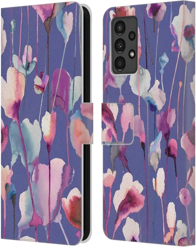 Vista 148 de Head Case Designs Officially Licensed Ninola Abstract Poppies Lilac Floral Leather Wallet Case Compatible with Samsung Galaxy A07 4G