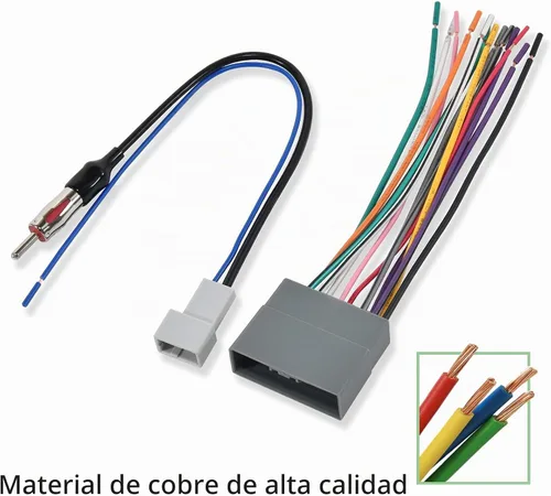 Vista 3 de RED WOLF Arnés de cable estéreo para radio de vehículo con adaptador de conector de antena compatible con Honda Fit 2007-2008 Civic 2006-2011