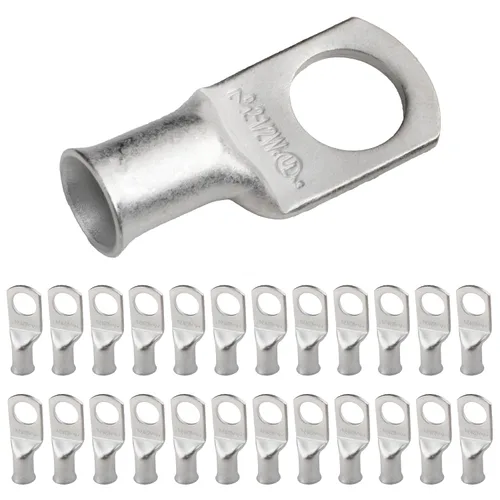 Vista 267 de SELTERM 5 piezas terminales de cable de cobre estañado 1/0 AWG perno de 1/2", extremos de cable de batería, terminales de anillo, conectores