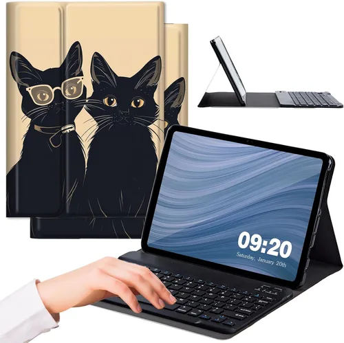 Vista 18 de Funda para Samsung Galaxy Tab A8 10.5 con teclado, fuerte sellado magnético desmontable Bluetooth teclado inalámbrico cubierta de cuero para Samsung