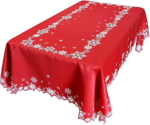 Vista 6 de Juego de 4 servilletas bordadas con copos de nieve para Navidad e invierno (doradas, servilletas de 12 x 12 pulgadas)