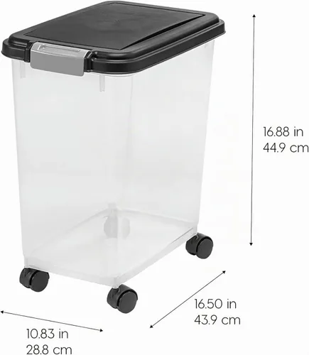 Vista 3 de IRIS USA Contenedor hermético para almacenamiento de alimentos para Negro