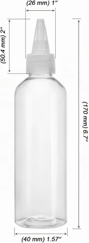 Vista 2 de MOUYAT 80 botellas de plástico de 4 onzas a granel con tapa superior giratoria, botellas de plástico transparente de 4.1 fl oz para condimentos