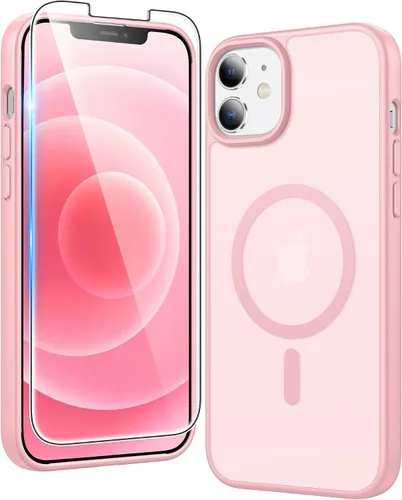 Vista 225 de FNTCASE Funda magnética para iPhone 12, grado militar, protección contra caídas, antiamarilleamiento, duradera, resistente y parachoques a prueba