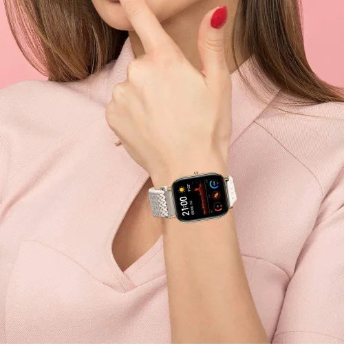 Vista 5 de ViCRiOR Paquete de 3 correas de reloj elásticas trenzadas para Amazfit GTS/GTS 2/GTS 2e/GTS 2 Mini/GTS 3/GTS 4 Mini/GTS 4/GTR Mini, correa elástica