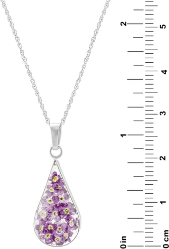 Vista 28 de Amazon Essentials Collar con colgante de flor prensada de plata de ley y oro sobre plata esterlina (anteriormente colección Amazon)