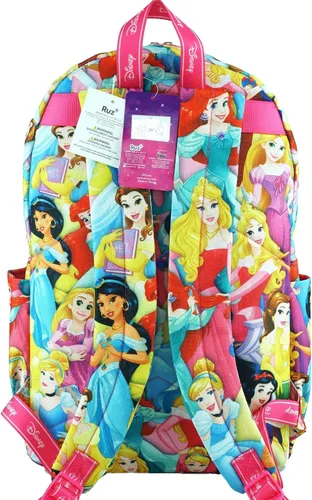 Vista 4 de Wondapop Disney Princess - Mochila de 17 pulgadas con compartimento para laptop (rosa princesa)