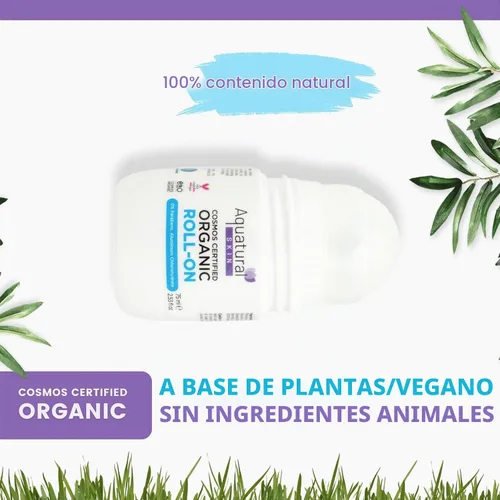 Vista 3 de Desodorante orgánico Roll On, flor de almendra, 2.53 onzas