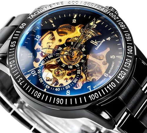 Vista 2 de Carrie Hughes Mens Steampunk Photochromic-Mirror Stainless Steel Automatic Watch 98226