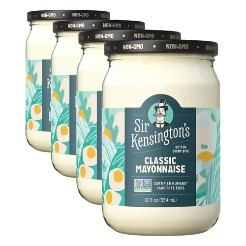 Vista 13 de Sir Kensington's Mayonesa Clásica Sin Gluten, Proyecto No-OGM Verificado, Huevos de Gallinas Criadas Humanamente Certificadas de Corral, Estable