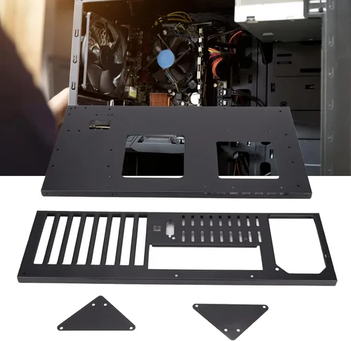 Vista 5 de Caja de computadora abierta DIY Gaming Mining Machine PC Host Case, Carcasa de computadora con diseño de disipación de calor de chasis abierto, 5.9