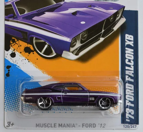 Vista 2 de 2012 Hot Wheels muscular Mania – Ford '73 Ford Falcon XB Color Morado # 120/247