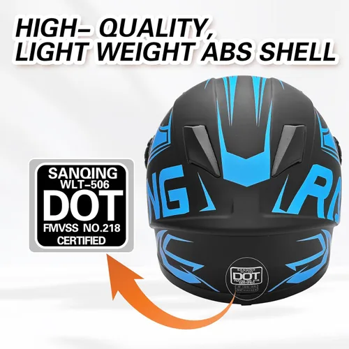 Vista 7 de SanQing - Casco de motocicleta de cara completa para niños, motocross, bicicleta de tierra, ATV, BMX, kart, todoterreno, para 4 ruedas, niño, niña