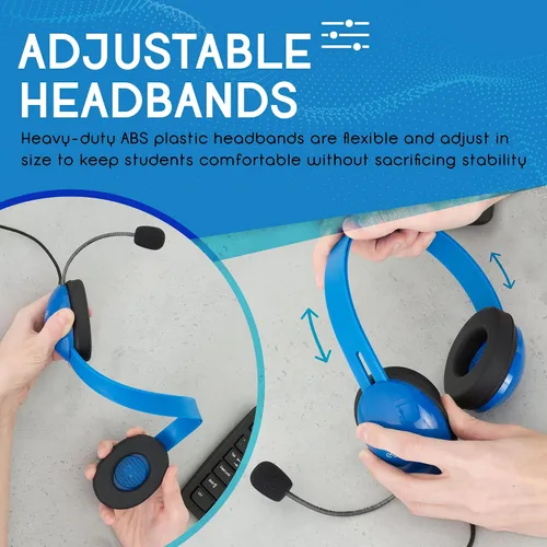 Vista 6 de Auriculares para niños resistentes listos para móviles con micrófono y cable sin enredos
