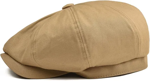 Vista 2 de BOTVELA Gorra plana de 8 piezas para hombre, 100% algodón, Gatsby Ivy Golf Cabbie