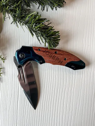 Vista 6 de Navaja de bolsillo de regalo para hombres y él, personalizada grabada, idea de amor para papá, novio, padrinos de boda, marido, hijo, día del padre