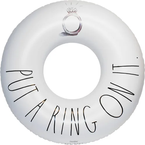 Vista 20 de Rae Dunn x CocoNut Flotador de anillo flotante, tamaño adulto, balsa inflable grande de 48 pulgadas y tubo interior de agua duradero, fácil