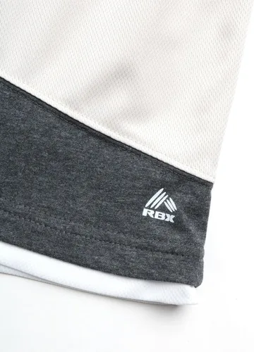 Vista 4 de RBX Conjunto deportivo de pantalones cortos para niños, 2 piezas de camiseta atlética con cuello redondo y pantalones cortos para niños