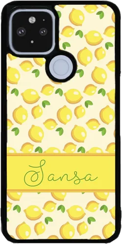 Vista 9 de Lemon Lover - Funda de goma negra con inicial personalizada compatible con Google Pixel 10, 10 Pro, 10 Pro XL, 9a, 9 Pro, Pixel 9, Pixel 9 Pro XL