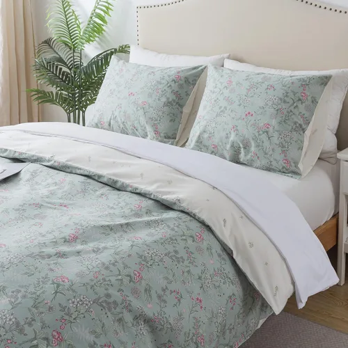 Vista 80 de HoneiLife Juegos de Fundas de Edredón Twin - Funda de Edredón Floral 100% Algodón, Juego de Ropa de Cama Transpirable de 2 Piezas con Cierre