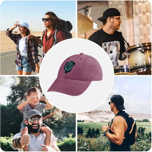 Vista 4 de Viking Helm of Awe, gorras de béisbol ajustables, diseño de mito nórdico Aegishjalmr con impresión 3D, casquette casual para deportes al aire libre