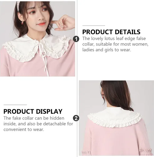 Vista 5 de PRETYZOOM - Collar falso para mujer, estilo casual, para mujer o niña