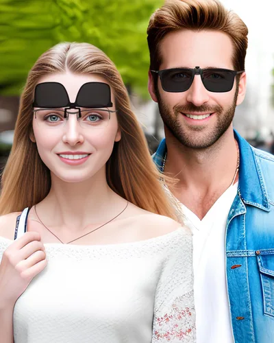 Vista 6 de LUFF Polarized/Night Vision Clip on Sunglasses/Myopia Glasses for Driving Black-Yellow