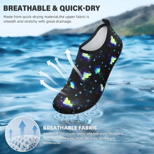 Vista 5 de Calcetines de agua para mujeres y hombres adultos zapatos de natación acuática playa río piscina yoga ejercicio accesorios deportivos secado rápido