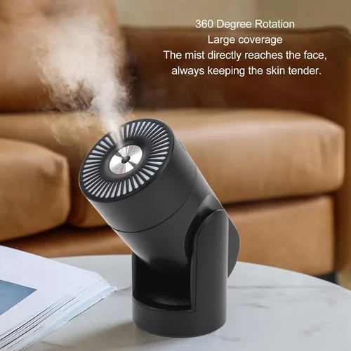 Vista 2 de Mini humidificador portátil, humidificador de aire silencioso, pequeño humidificador de niebla fría, humidificador de escritorio USB para automóvil