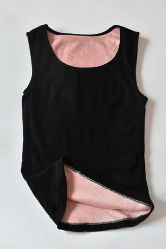 Vista 3 de Aodrusa Ropa interior de algodón con forro polar térmico para mujer, camiseta sin mangas