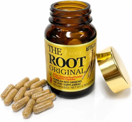 Vista 7 de The Root Suplemento original coreano rojo panax ginseng – 100% polvo de raíz fina entera con fibra natural y minerales – Resistencia sin cafeína