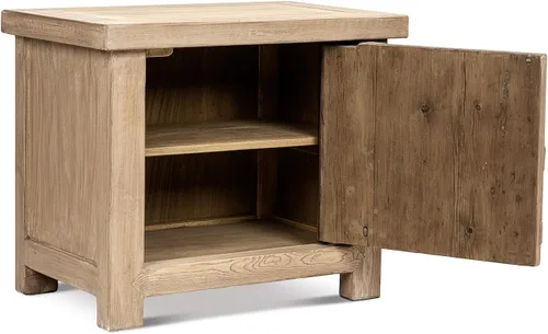 Vista 5 de Jennifer Taylor Home Rowan 28.5" Solid Reclaimed Pine Left Side Table, Natural Brown Reclaimed Pine