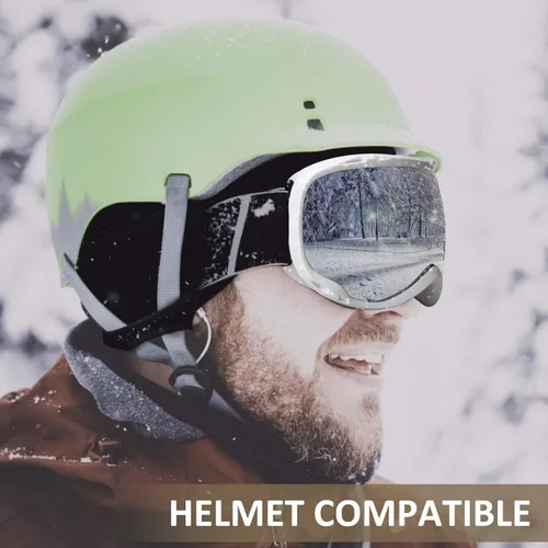 Vista 5 de Gafas de esquí para hombre y mujer, gafas de snowboard OTG, gafas deportivas de nieve para jóvenes y adultos
