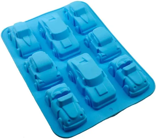 Vista 6 de Molde de silicona con forma de coche para hornear antiadherente, fondant de pastel y herramienta de chocolate, fácil de desmoldar, galletas