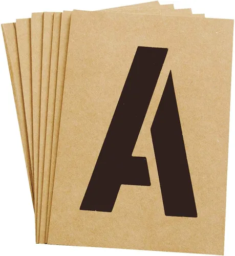 Vista 5 de HY-KO Products ST-1 Plantillas de números y letras, 1 pulgada, color marrón