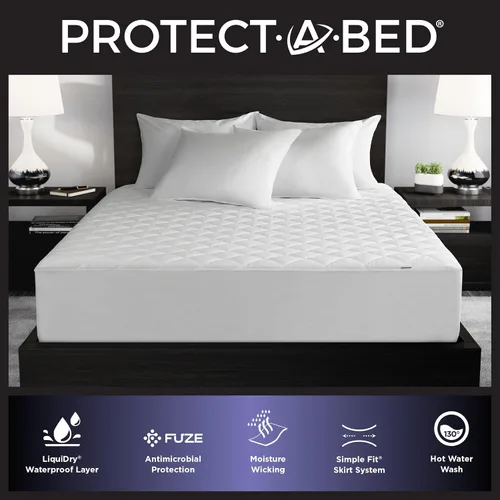 Vista 2 de Protect-A-Bed Essential - Protector de colchón individual, 100% impermeable, protector de colchón de barrera de ácaros del polvo, transpirable